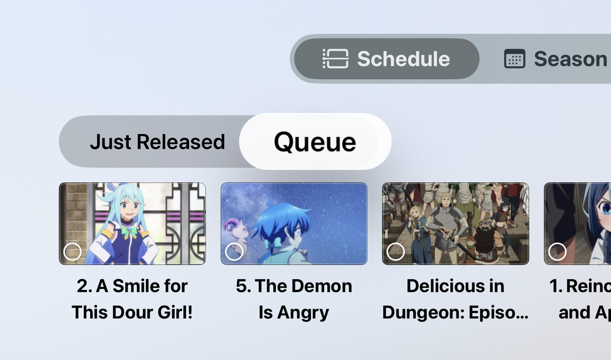 Queue Section on tvOS